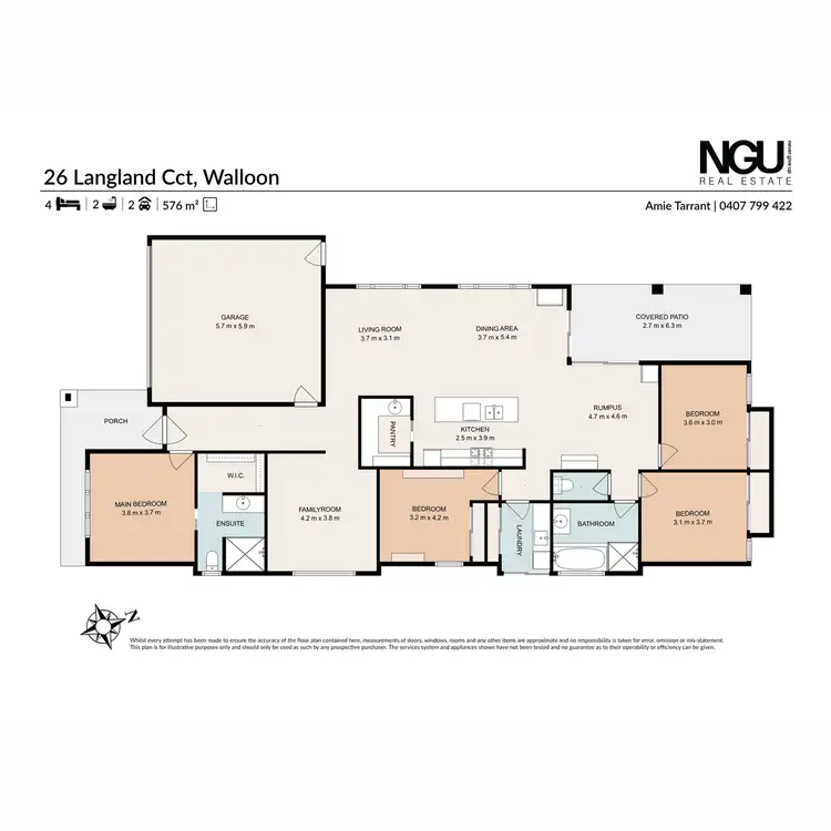 Floorplan of Homely house listing, 26 Langland Circuit, Walloon QLD 4306
