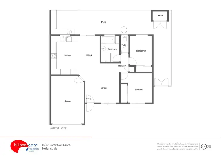 Floorplan of Homely semi-detached listing, 2/77 River Oak Drive, Helensvale QLD 4212
