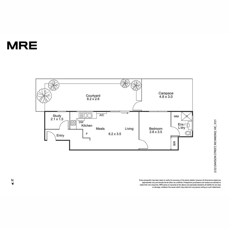 Floorplan of Homely apartment listing, 2/32 Davison Street, Richmond VIC 3121