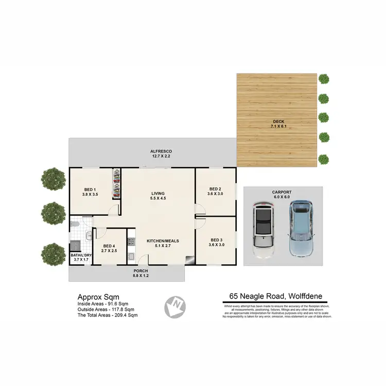 Floorplan of Homely rural property listing, 65 Neagle Road, Wolffdene QLD 4207