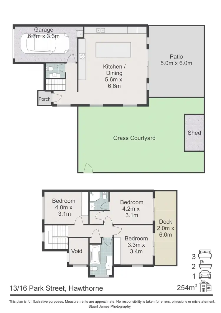 Floorplan of Homely townhouse listing, 13/16 Park Street, Hawthorne QLD 4171