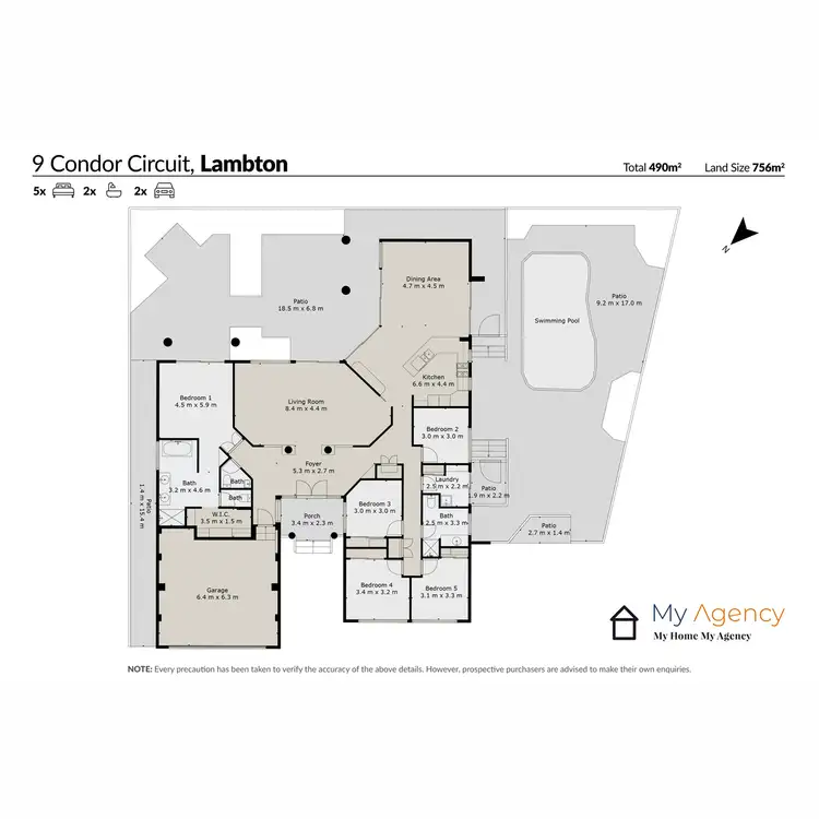 Floorplan of Homely house listing, 9 condor Circuit, Lambton NSW 2299