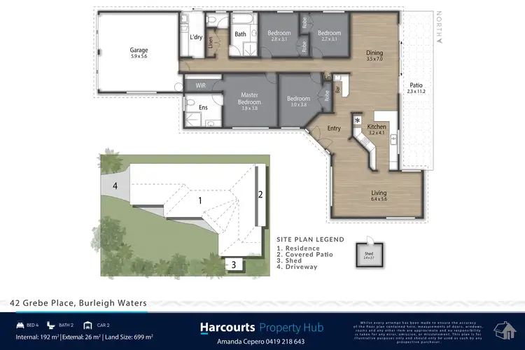 Floorplan of Homely house listing, 42 Grebe Place, Burleigh Waters QLD 4220