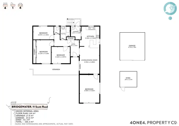 Floorplan of Homely house listing, 11 Scott Road, Bridgewater TAS 7030