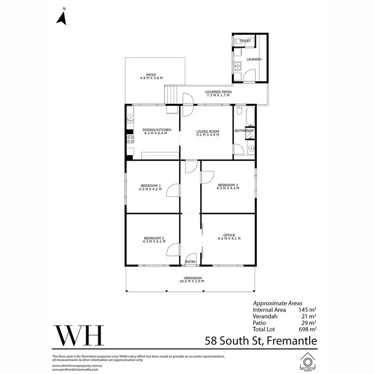 Floorplan of Homely house listing, 58 South Street, Fremantle WA 6160