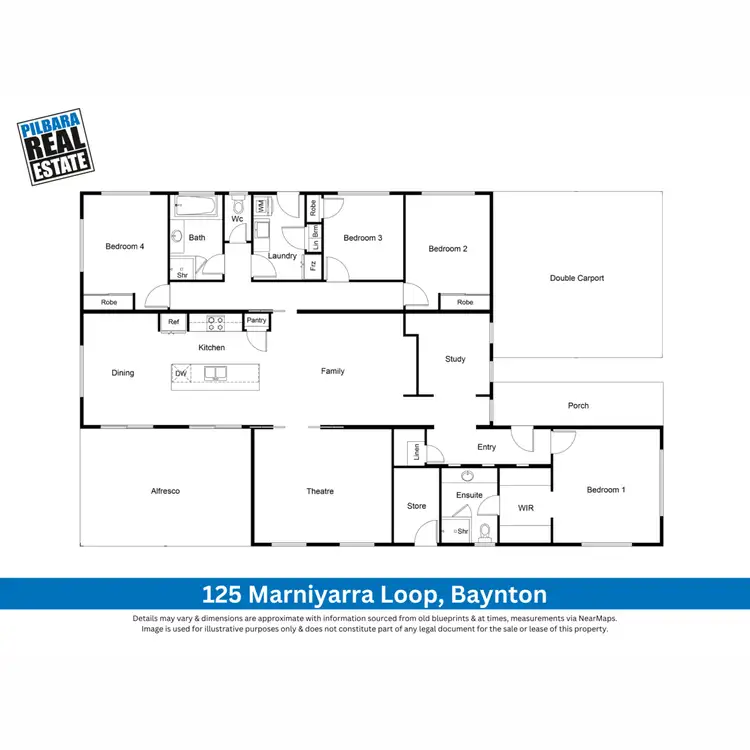 Floorplan of Homely house listing, 125 Marniyarra Loop, Baynton WA 6714