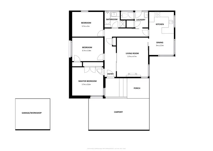 Floorplan of Homely house listing, 9 Hunt Street, Wodonga VIC 3690