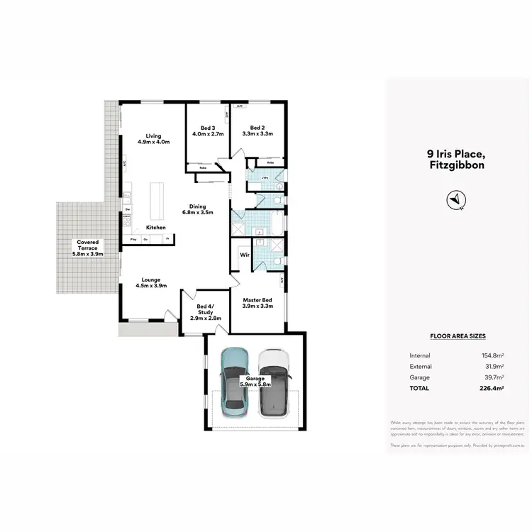 Floorplan of Homely house listing, 9 Iris Place, Fitzgibbon QLD 4018