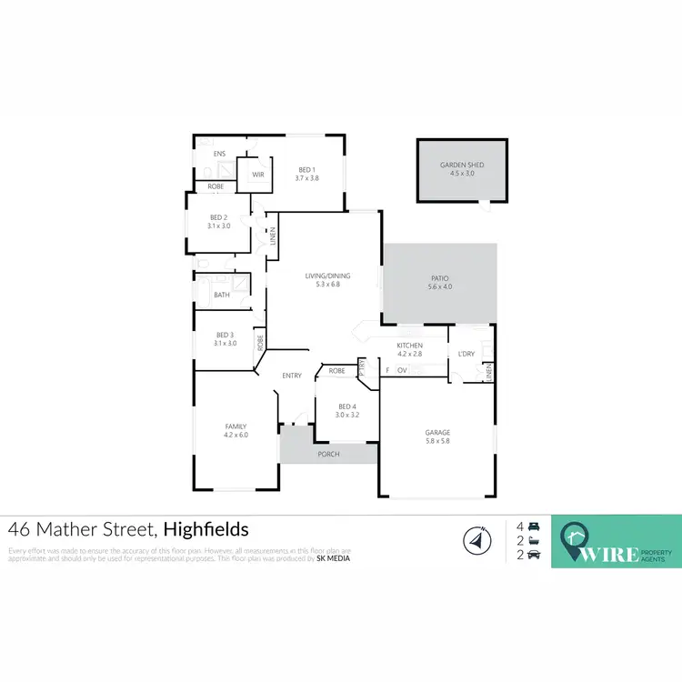 Floorplan of Homely house listing, 46 Mather Street, Highfields QLD 4352