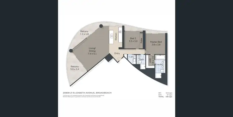 Floorplan of Homely unit listing, 20809/21 Elizabeth Avenue, Broadbeach QLD 4218