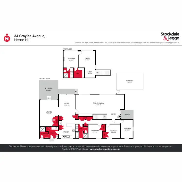 Floorplan of Homely house listing, 34 Graylea Avenue, Herne Hill VIC 3218
