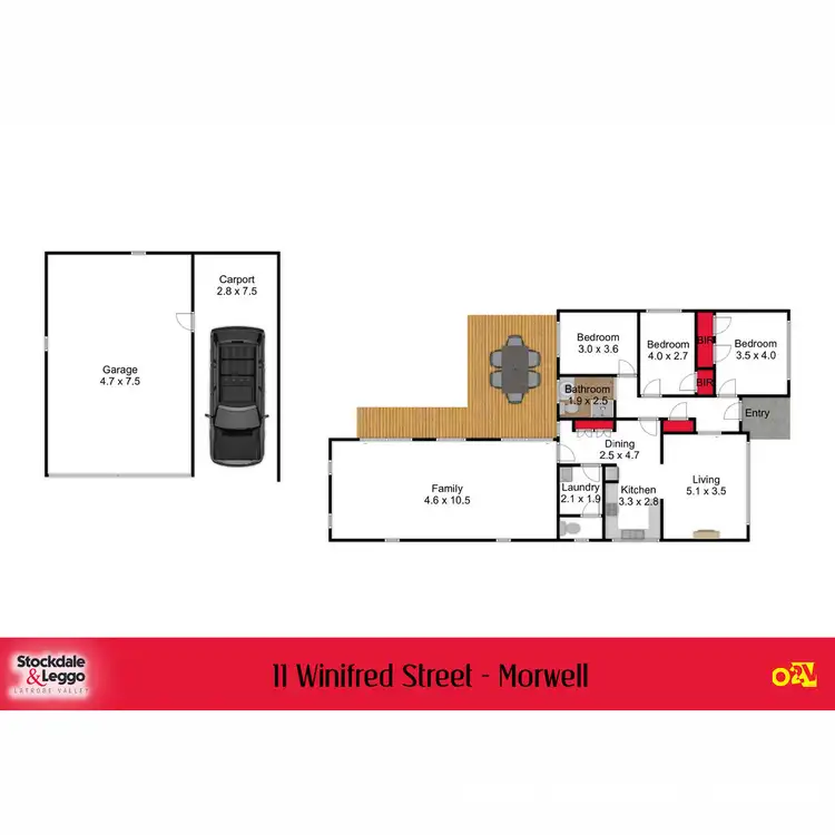 Floorplan of Homely house listing, 11 Winifred Street, Morwell VIC 3840