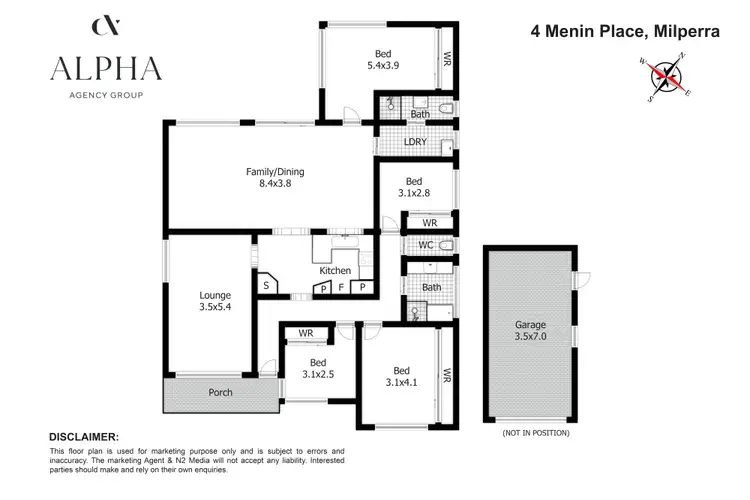 Floorplan of Homely house listing, 4 Menin Place, Milperra NSW 2214