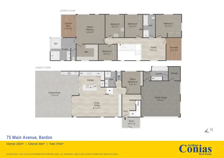 Floorplan of Homely house listing, 75 Main Avenue, Bardon QLD 4065