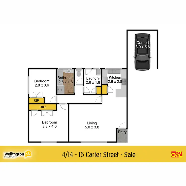 Floorplan of Homely unit listing, 4/14-16 Carter Street, Sale VIC 3850