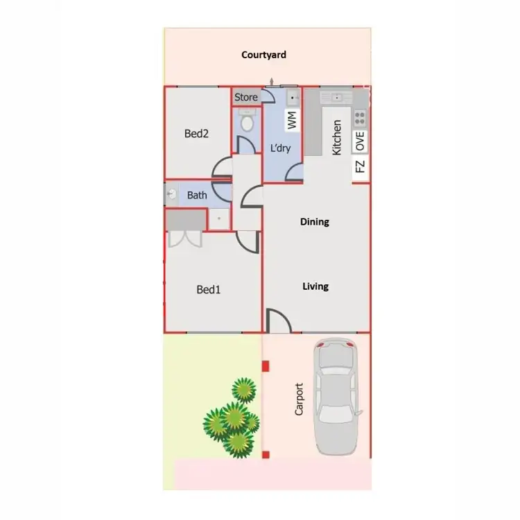 Floorplan of Homely villa listing, 7/25 Wheatcroft Street, Scarborough WA 6019