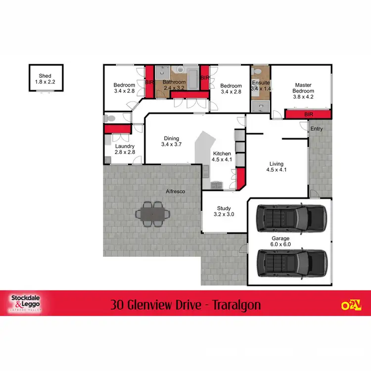 Floorplan of Homely house listing, 30 Glenview Drive, Traralgon VIC 3844
