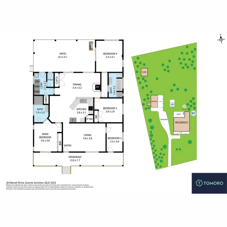 Floorplan of Homely house listing, 26 Mansel Drive, Gowrie Junction QLD 4352