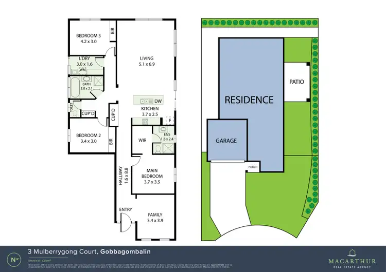 Floorplan of Homely house listing, 3 Mulberrygong Court, Gobbagombalin NSW 2650