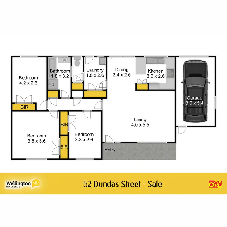 Floorplan of Homely townhouse listing, 52 Dundas Street, Sale VIC 3850