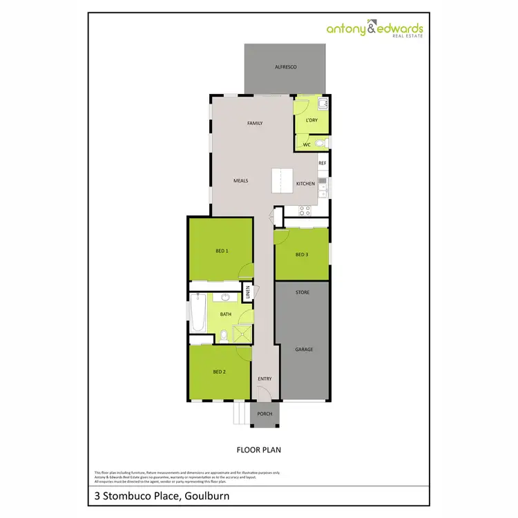 Floorplan of Homely house listing, 3 Stombuco Place, Goulburn NSW 2580