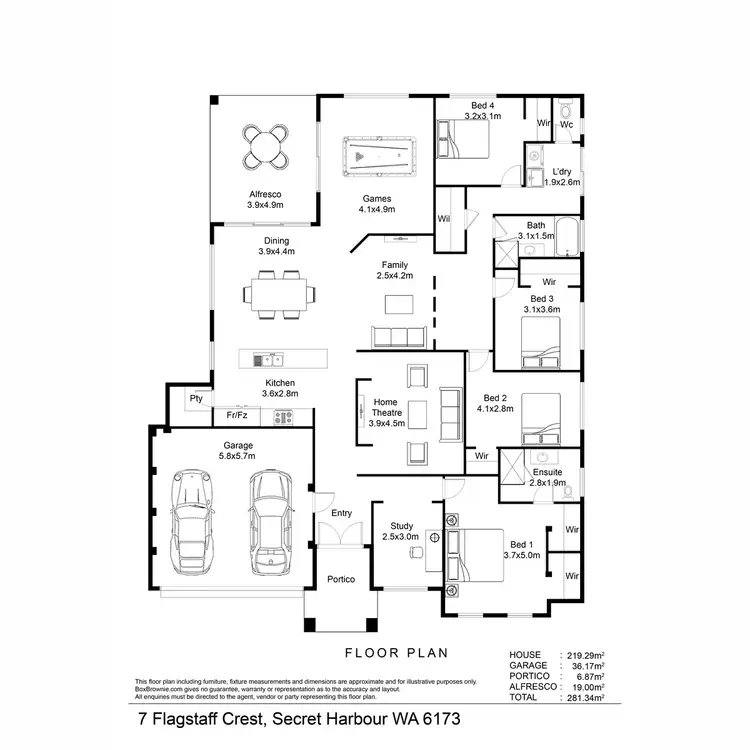 Floorplan of Homely house listing, 7 Flagstaff Crest, Secret Harbour WA 6173