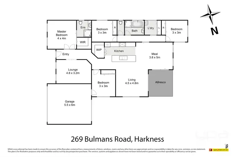 Floorplan of Homely house listing, 269 Bulmans Road, Harkness VIC 3337
