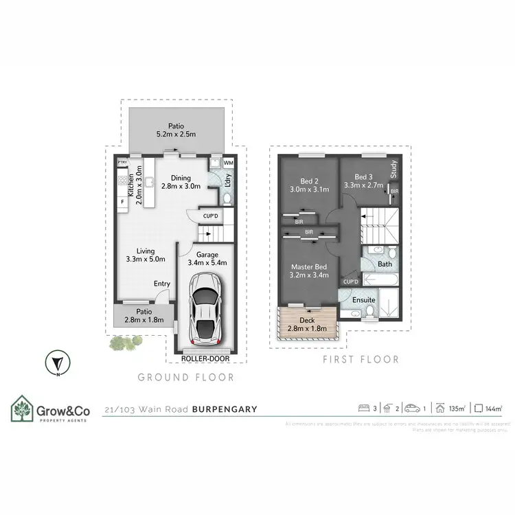 Floorplan of Homely townhouse listing, 21/103-109 Wain Road, Burpengary QLD 4505