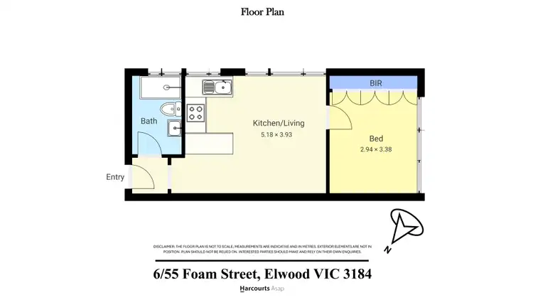 Floorplan of Homely apartment listing, 6/55 Foam Street, Elwood VIC 3184