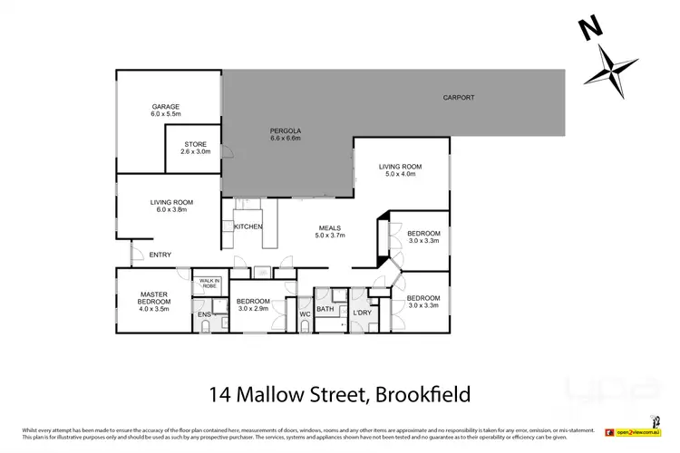 Floorplan of Homely house listing, 14 Mallow Street, Brookfield VIC 3338