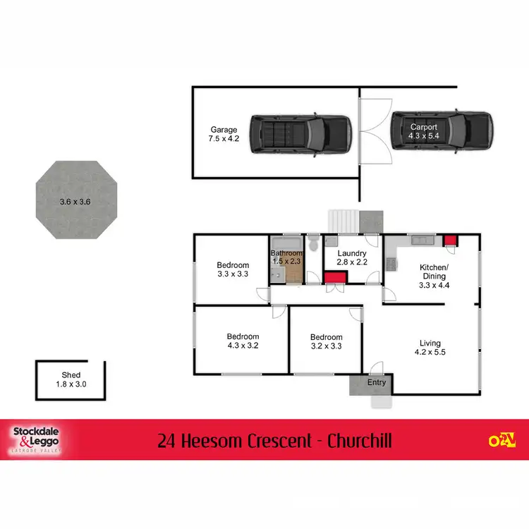 Floorplan of Homely house listing, 24 Heesom Crescent, Churchill VIC 3842
