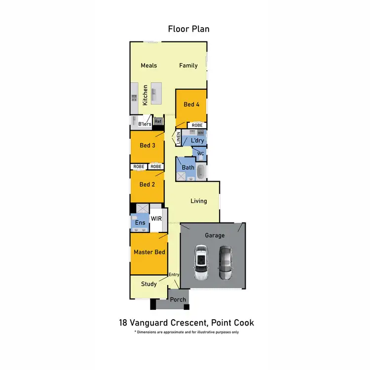 Floorplan of Homely house listing, 18 Vanguard Crescent, Point Cook VIC 3030
