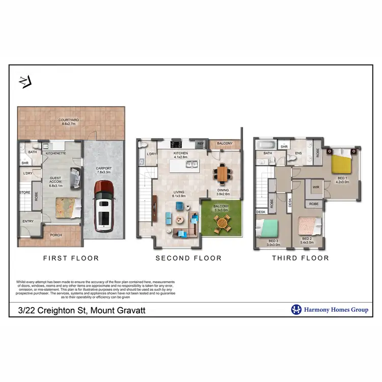 Floorplan of Homely townhouse listing, 3/26 Creighton Street, Mount Gravatt QLD 4122