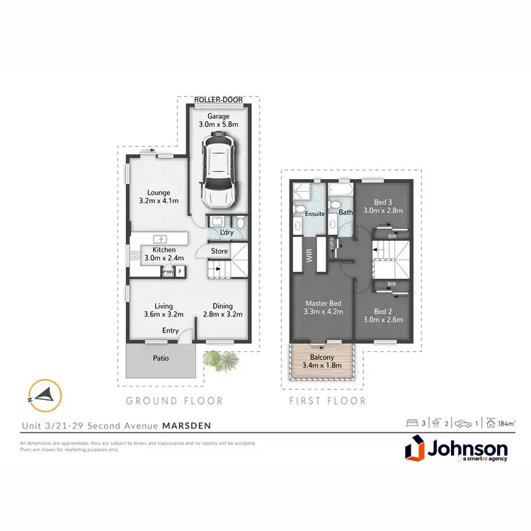 Floorplan of Homely townhouse listing, 3/21-29 Second Avenue, Marsden QLD 4132