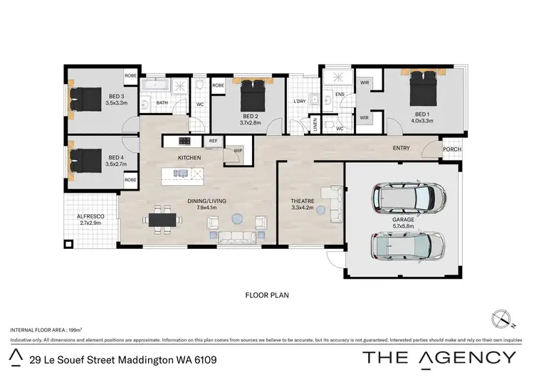 Floorplan of Homely house listing, 29 Le Souef Street, Maddington WA 6109