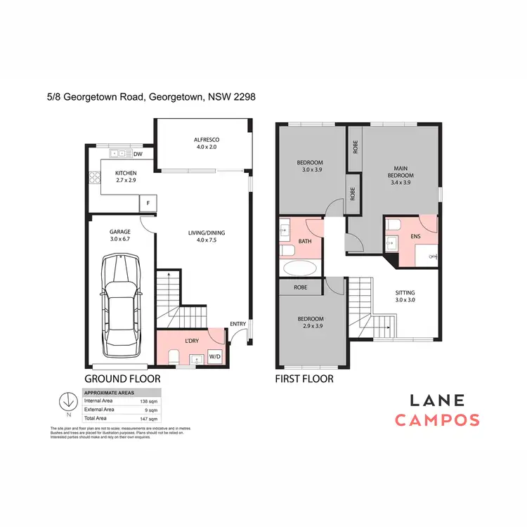 Floorplan of Homely townhouse listing, 5/8 Georgetown Road, Georgetown NSW 2298