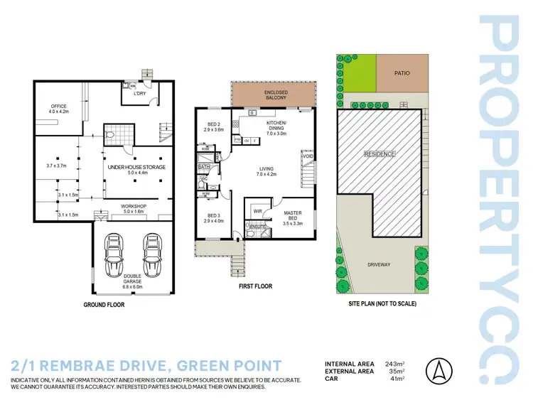 Floorplan of Homely house listing, 2/1 Rembrae Drive, Green Point NSW 2251