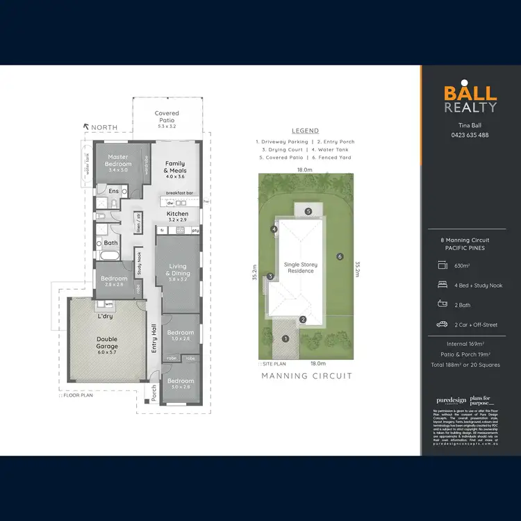 Floorplan of Homely house listing, 8 Manning Circuit, Pacific Pines QLD 4211