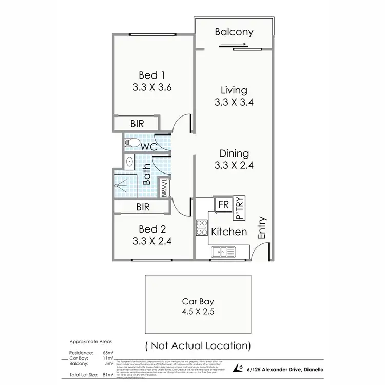 Floorplan of Homely apartment listing, 6/125 Alexander Drive, Dianella WA 6059