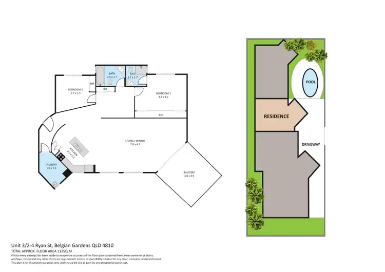 Floorplan of Homely unit listing, 3/2-4 Ryan Street, Belgian Gardens QLD 4810