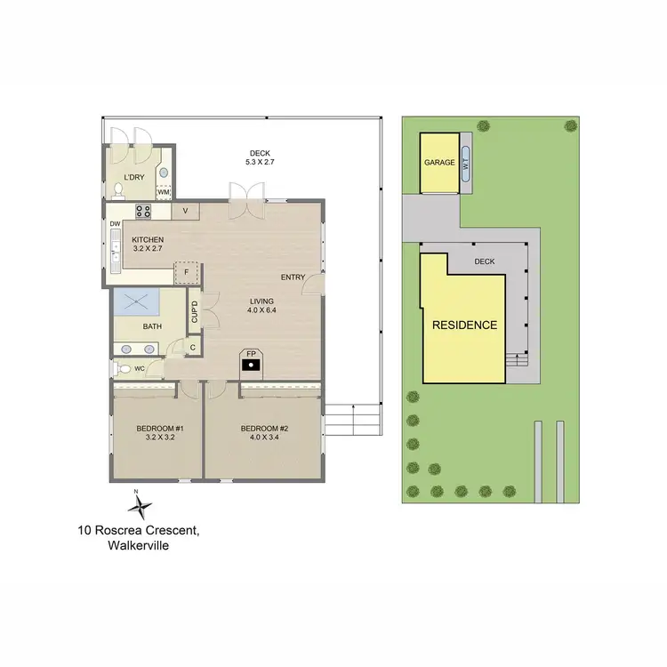Floorplan of Homely house listing, 10 Roscrea Crescent, Walkerville VIC 3956