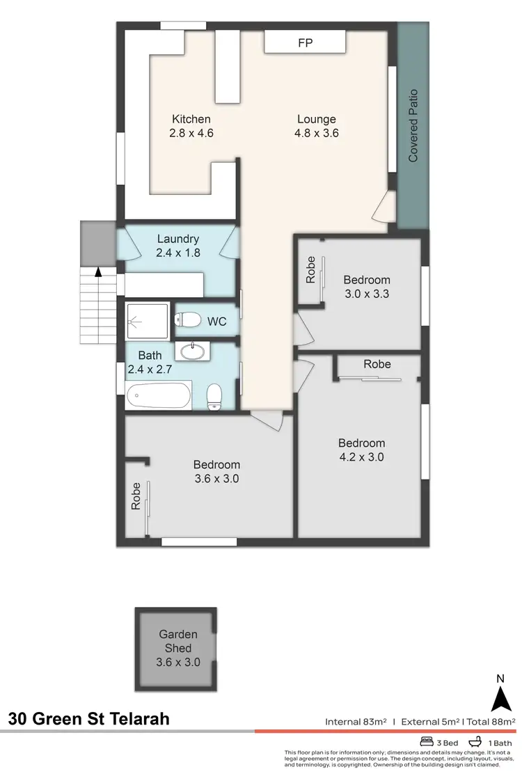 Floorplan of Homely house listing, 30 Green Street, Telarah NSW 2320