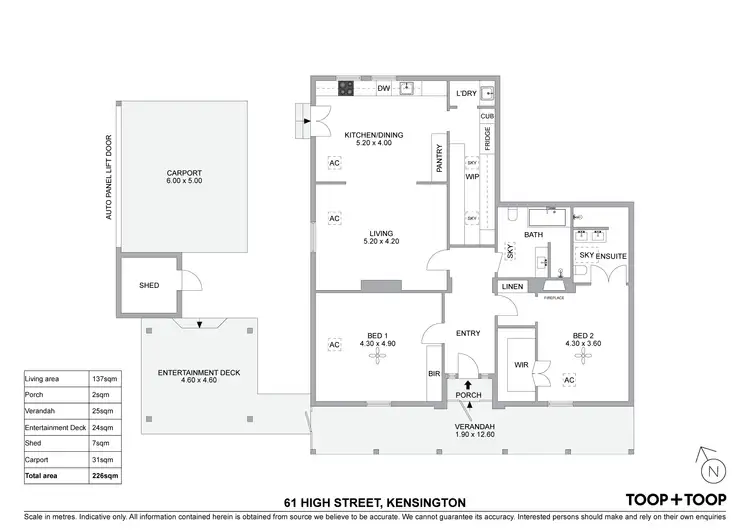 Floorplan of Homely house listing, 61 High Street, Kensington SA 5068