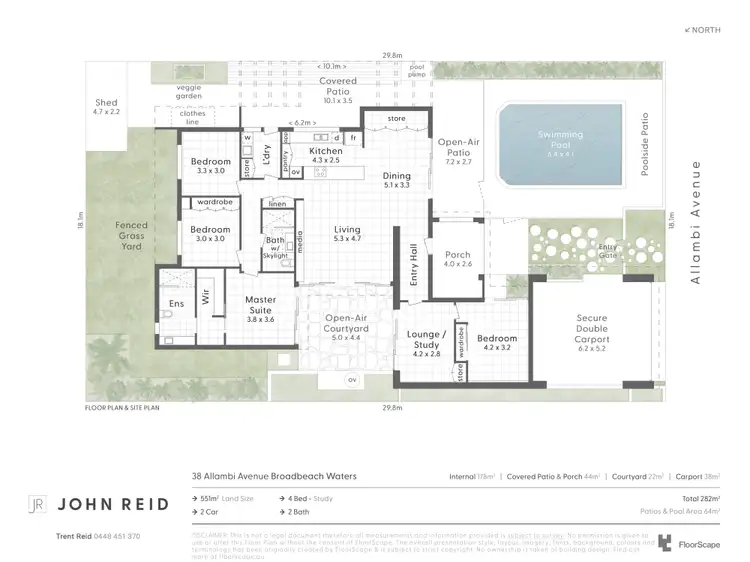 Floorplan of Homely house listing, 38 Allambi Avenue, Broadbeach Waters QLD 4218