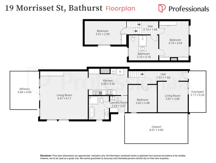 Floorplan of Homely house listing, 19 Morrisset Street, Bathurst NSW 2795