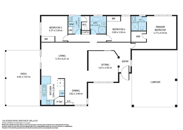 Floorplan of Homely house listing, 100 Aitken Drive, Winthrop WA 6150