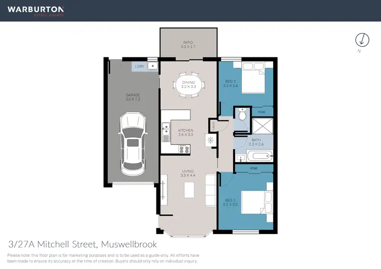 Floorplan of Homely unit listing, 3/27A Mitchell Street, Muswellbrook NSW 2333