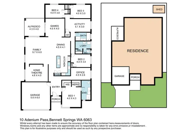 Floorplan of Homely house listing, 10 Adenium Pass, Bennett Springs WA 6063