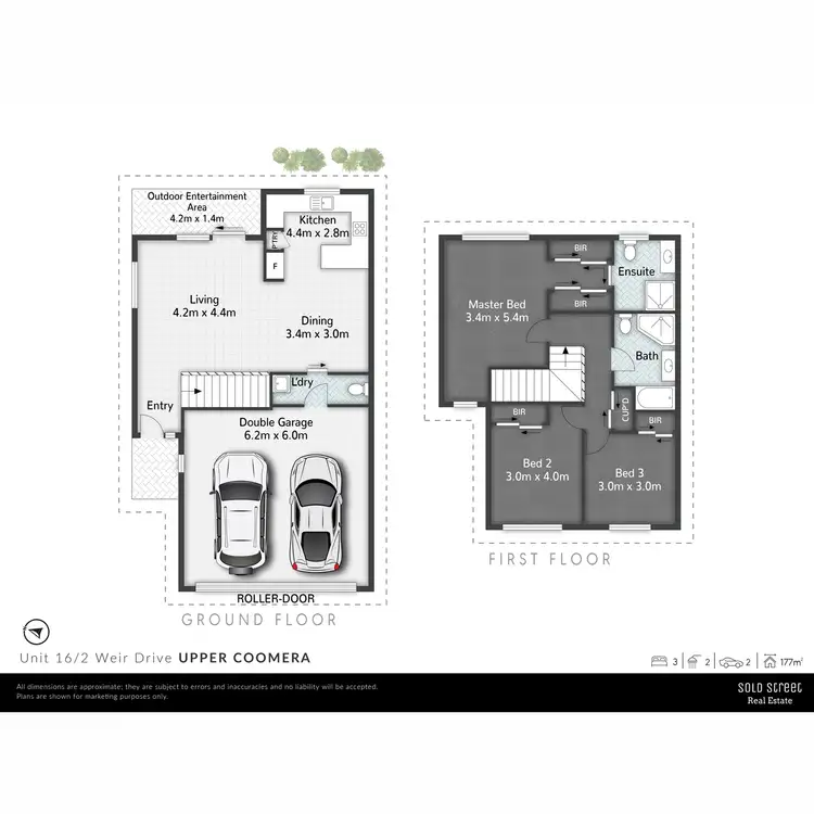 Floorplan of Homely townhouse listing, 16/2 Weir Drive, Upper Coomera QLD 4209