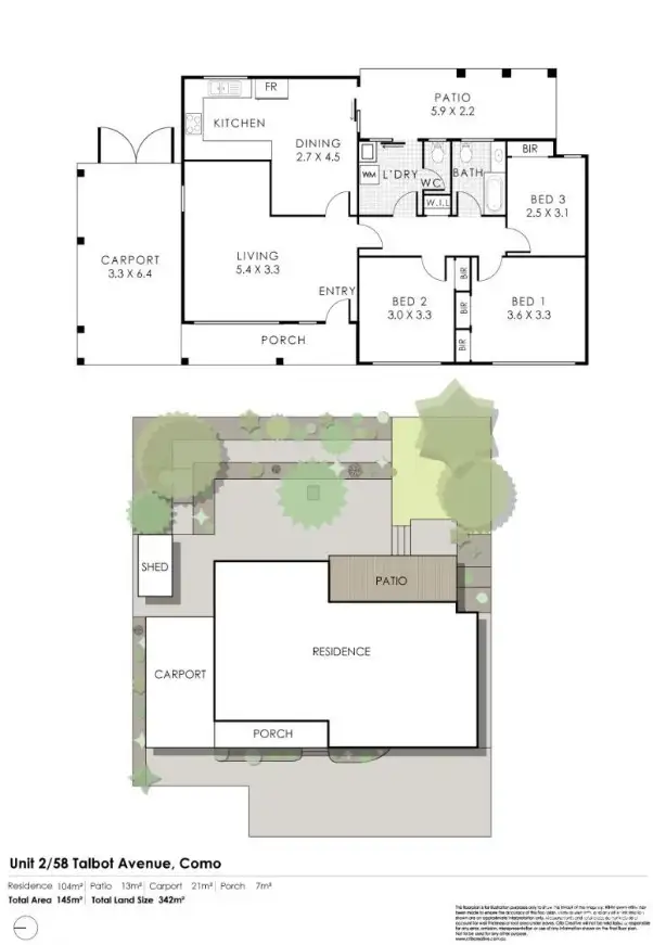 Floorplan of Homely house listing, 2/58 Talbot Avenue, Como WA 6152
